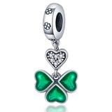 U-shaped Horseshoe Clover Wishing Tree Pendant Copper Silver Plated DIY Jewelry - V.I.P Digital Presence