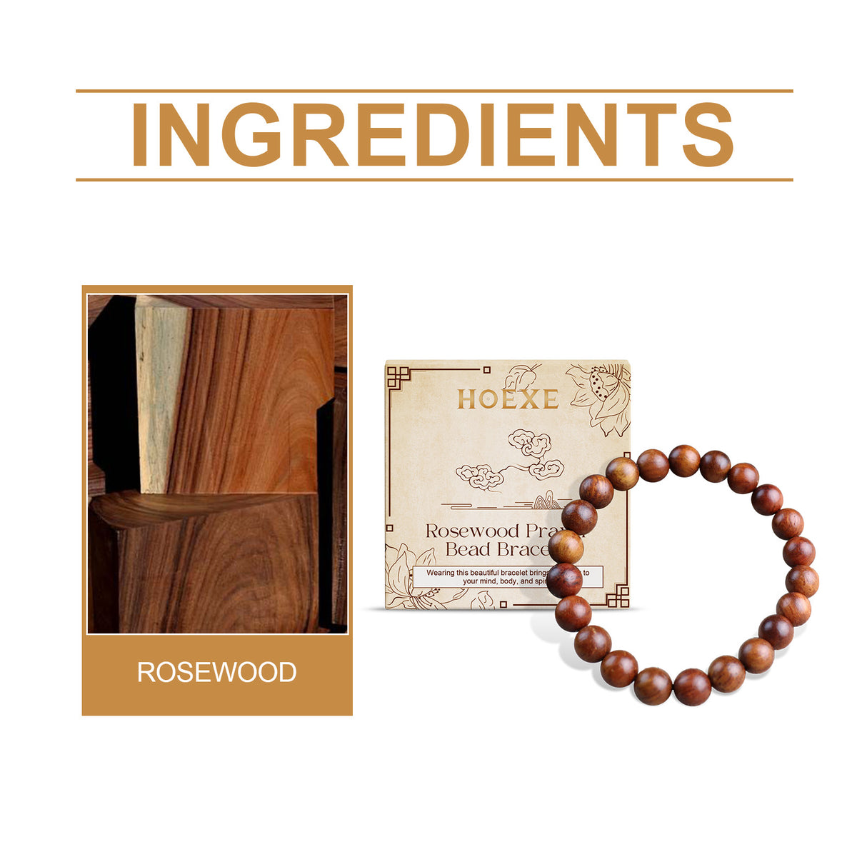 Rosewood Bracelet Unisex Everyday Decor With Rosewood Bracelet Beaded - V.I.P Digital Presence