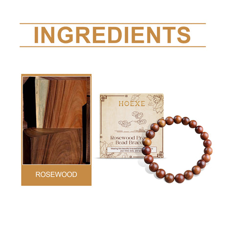 Rosewood Bracelet Unisex Everyday Decor With Rosewood Bracelet Beaded - V.I.P Digital Presence