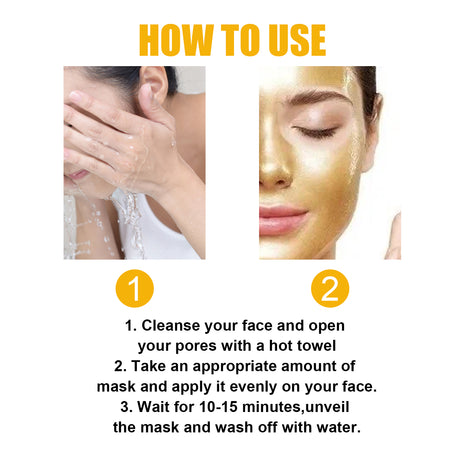 Golden Peel Off Mask, Cleanse Blackhead Impurities Fade Wrinkles Tight Skin Smear Type Mask - V.I.P Digital Presence