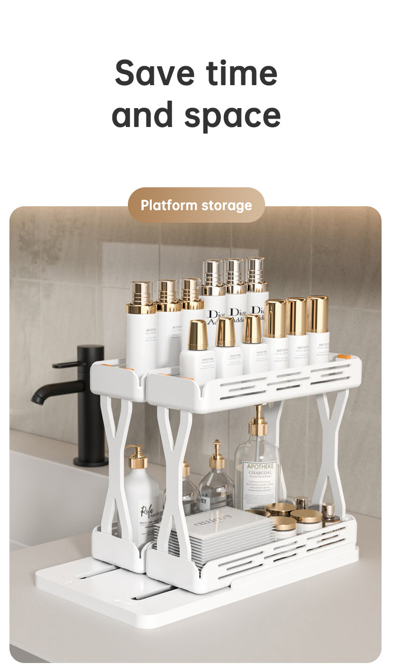 Pull out Rotating Spice Rack Organizer for Cabinet Rotate Makeup Organizer Slide Bottle Box Holder Plastic Seasoning Spice Rack - V.I.P Digital Presence