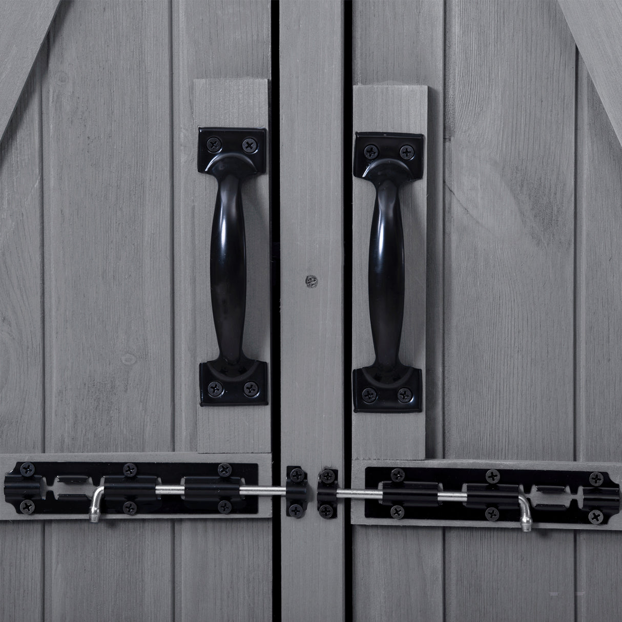 Outdoor 5.3ft Hx4.6ft L Wood Storage Shed Tool Organizer,Garden Shed, Storage Cabinet with Waterproof Asphalt Roof Gray - V.I.P Digital Presence