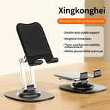 Multi-Function Folding Lift Lazy Mobile Phone Stand 360° Rotating Live Stand Aluminum Mobile Phone Tablet Desktop Stand - V.I.P Digital Presence