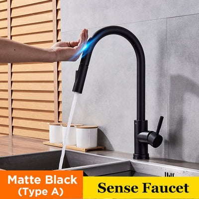 304 stainless steel kitchen faucet, hot and cold water pull-out vegetable basin sink faucet - V.I.P Digital Presence