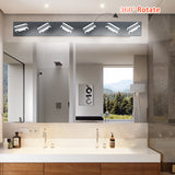 LED Modern Black Vanity Lights, 6-Lights Acrylic Matte Black Bathroom Vanity Lights Over Mirror - V.I.P Digital Presence