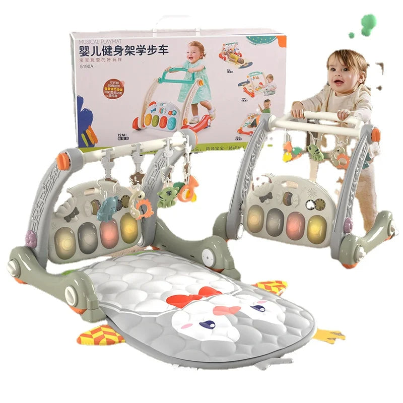 Kids Toys Hobbies Mat 4 IN 1 Baby Walker Gym Training Foldable Musical Paly Mats with Piano and Light - V.I.P Digital Presence