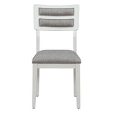 TREXM Classic and Traditional Style 6 - Piece Dining Set, Includes Dining Table  4 Upholstered Chairs & Bench (White+Gray)
