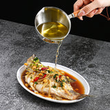 Stainless steel oil splashing small pot, three-layer steel mesh red hot oil small pot, mini milk pot, oil pouring, oil tapping, oil pouring special artifact - V.I.P Digital Presence