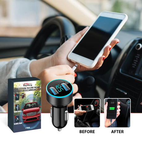 2-In-I Sterl Th Car Signal Jammer With Charging Pod, Car Dual USB Interface Mobile Phone Multi-Function Charger - V.I.P Digital Presence