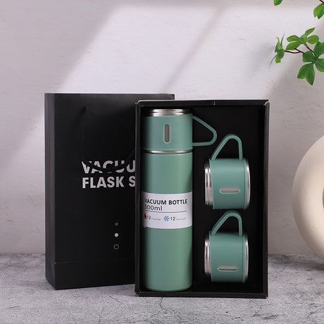 A cup of three-lid thermos cup portable fashion gift box set stainless steel cup - V.I.P Digital Presence