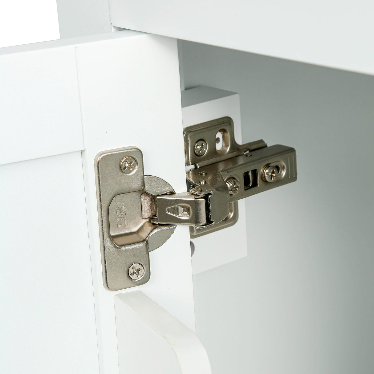 Kitchen trolley with rubber wood leaf countertop, 5-wheel kitchen island, storage cabinet and 3 dining drawers, white - V.I.P Digital Presence