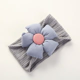 Diadema infantil de nailon jacquard con flores para bebé, suave, antiarañazos, de ala ancha