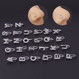 26 English letters micro inlaid zircon nose clip fake nose ring without hole puncture nose ornament - V.I.P Digital Presence