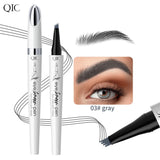 QIC ceramic white liquid four-claw eyebrow pencil wild eyebrow waterproof non-smudge four-head forked eyebrow pencil - V.I.P Digital Presence