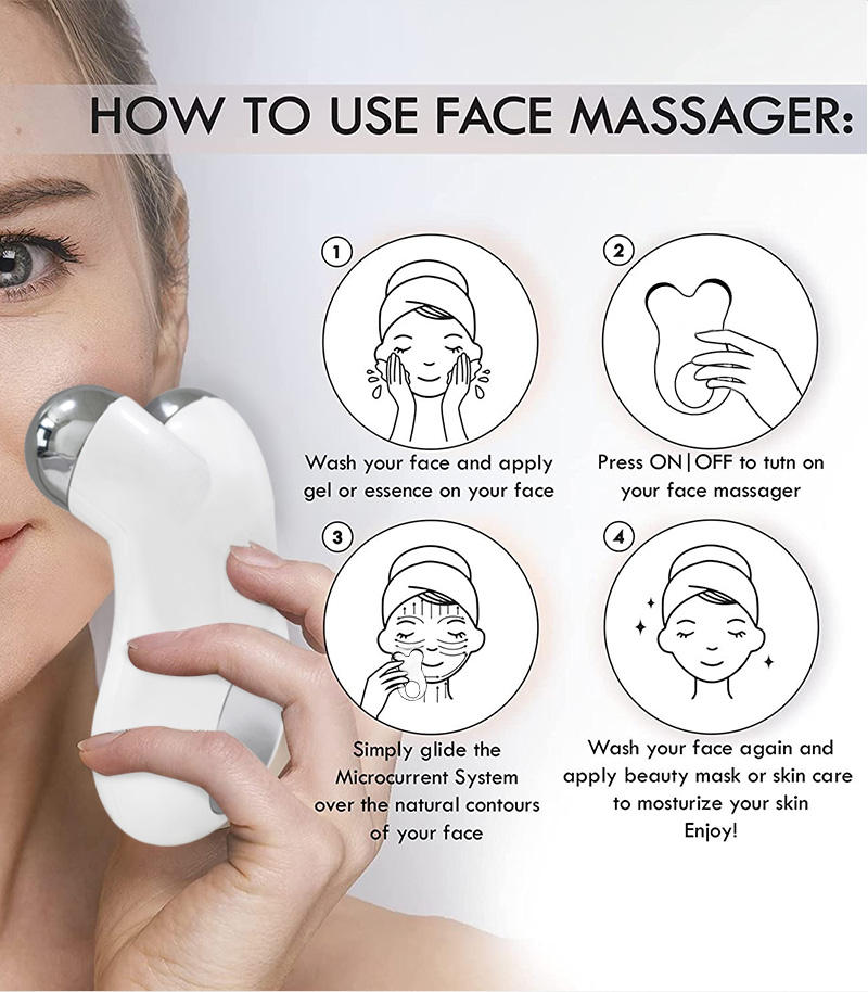 Face Micro Current Household Beauty Instrument Micro Current Second-Generation Beauty Instrument Roller Instrument 3D Lifting And Tightening Facial Beauty Instrument - V.I.P Digital Presence