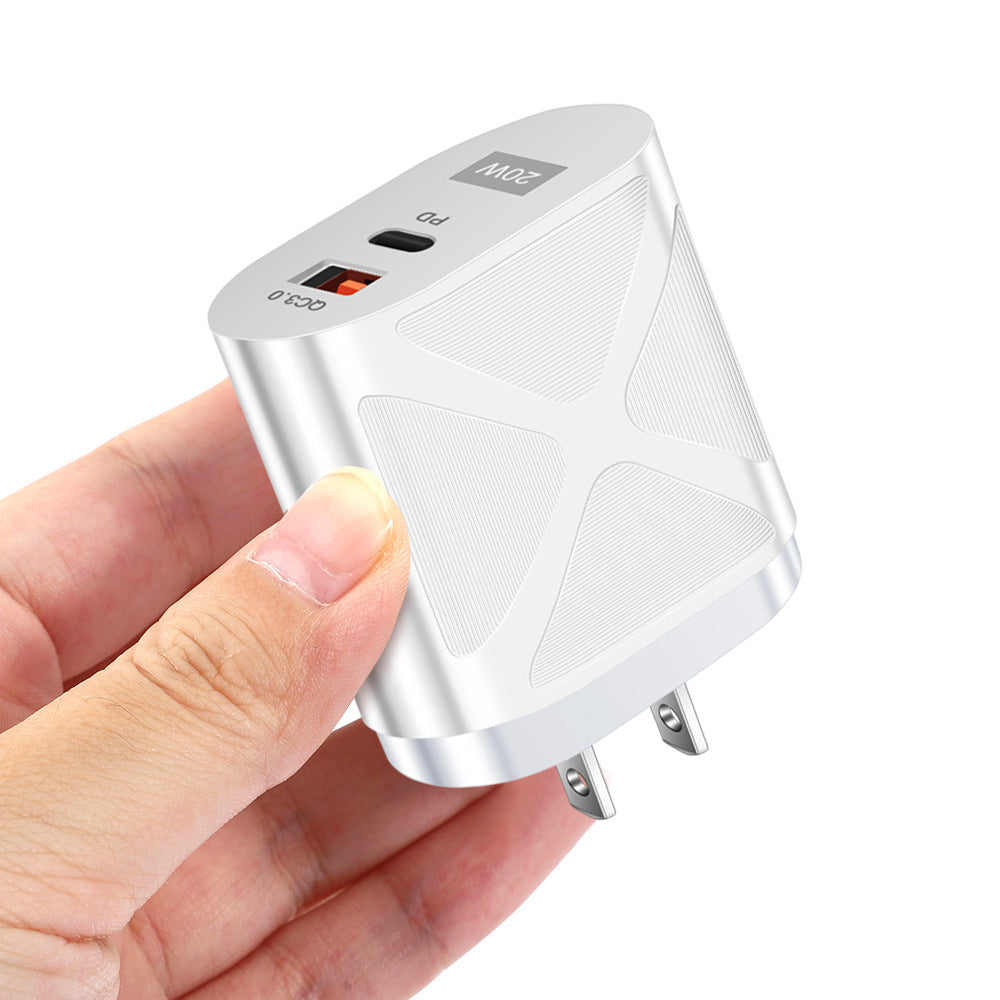 LED luminous PD20W+QC3.0 4A mobile phone charger fast charging dual port fast charging head - V.I.P Digital Presence