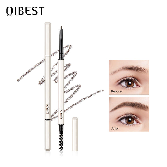 QIBEST Double End Ultra Fine Eyebrow Pencil Triangular Eyebrow Pencil Waterproof Sweat-Proof Natural Eyebrow Cream Not Easy To Take Off Makeup - V.I.P Digital Presence