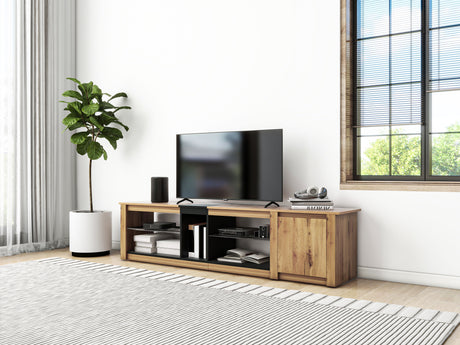 ModernTV stand suitable for TVs under 80 inches, media console with multifunctional storage, and LED lights - V.I.P Digital Presence