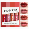 Fit Colors Matte Velvet Moisturizing Lip Gloss Lip Glaze Lipstick 4 Travel Small Set - V.I.P Digital Presence