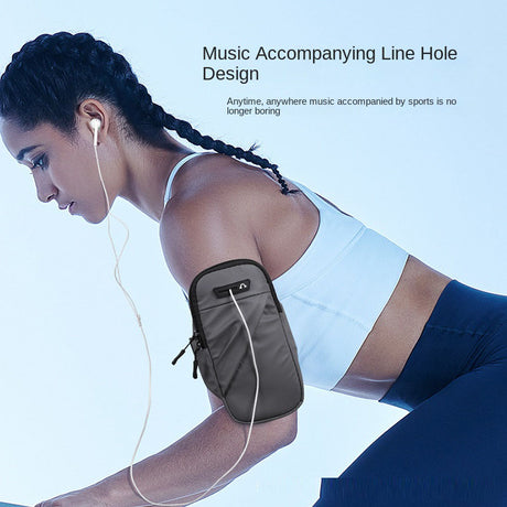 Sports running mobile arm bag, women's fitness wrist bag, breathable PU arm strap, outdoor cycling men's arm cover, mobile phone - V.I.P Digital Presence
