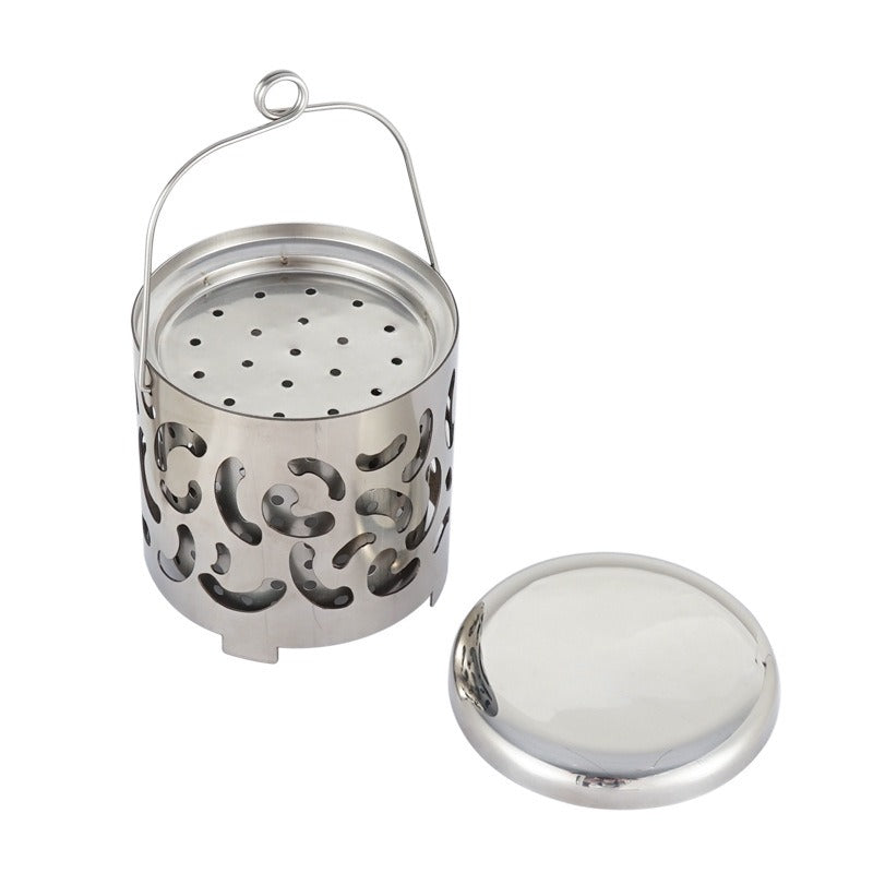 Mini estufa de calefacción de acero inoxidable para exteriores, calentador de camping de otoño e invierno, calefacción portátil multifuncional, calefacción de energía co 