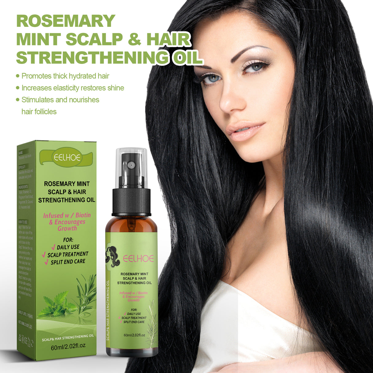 Rosemary Dense Hair Spray Hydrates Roots For Increased Elasticity Restoring Shine Anti-Set Hair Spray - V.I.P Digital Presence