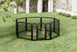 8-panel dog fence, 24 inch small dog pet fence, portable indoor pet game fence. Black, 22.2 inches wide x 23.6 inches high. - V.I.P Digital Presence