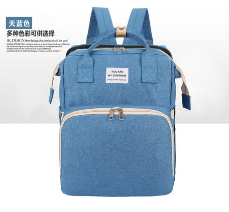 Portable Foldable Bed Mommy Bag For Going Out Lightweight And Large Capacity Mother And Baby Bag Backpack - V.I.P Digital Presence