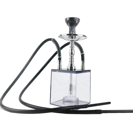 Acrylic hookah set with LED light square double tube hookah finished accessories - V.I.P Digital Presence