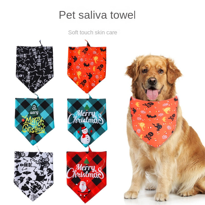 Pet Bandana for Dogs and Cats - Thanksgiving, Christmas, Halloween Pet Triangle Scarf Bib - V.I.P Digital Presence