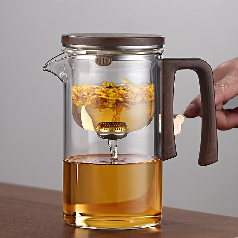 Xiaoman Waist new rodless elegant cup, one click magnetic suction filter glass tea pot, automatic tea separation tea cup - V.I.P Digital Presence