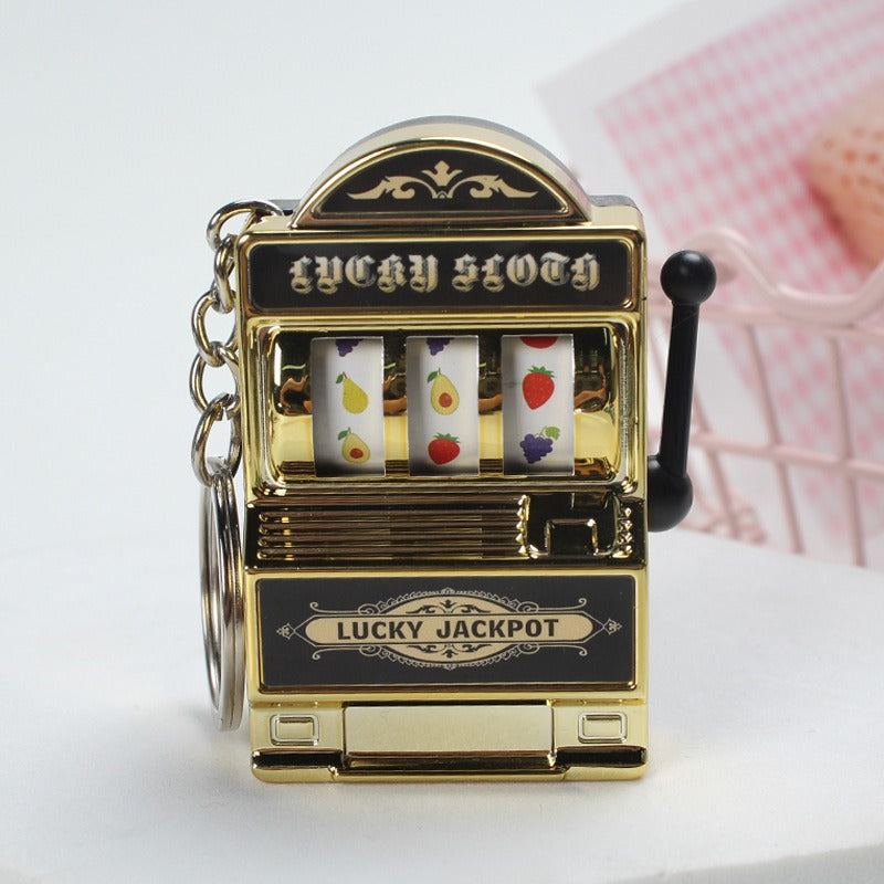 Mini fruit machine keychain pendant spinning machine game slot machine slot machine small toy lucky draw decoration - V.I.P Digital Presence