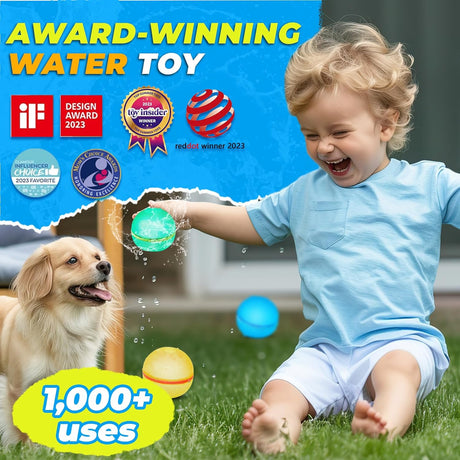 12 PCS Reusable Water Balloons, Refillable Magnetic Water Balls for Outdoor Games, Self Sealing Water Splash Bomb Quick Fill for - V.I.P Digital Presence