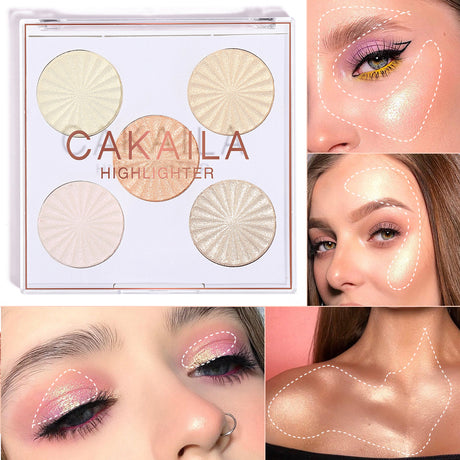 CAKAILA 5 color baking powder highlighting powder enhances silhouette contour - V.I.P Digital Presence