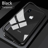 Double sided  Magnetic Case for iPhone X Clear Tempered Glass Magnet Adsorption Case - V.I.P Digital Presence