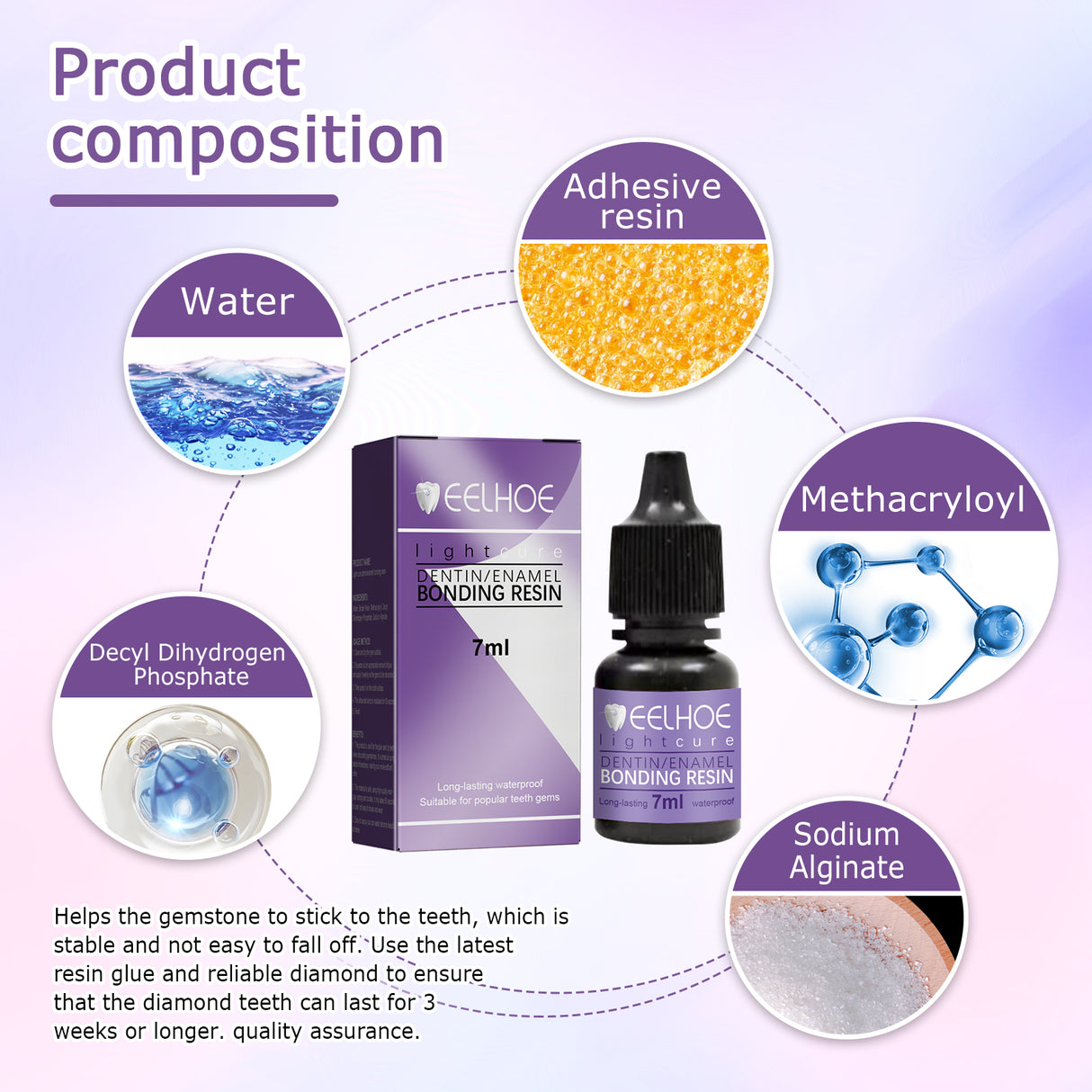Tooth Gem Decorative Glue, DIY Fashionable Jewelry Bonding Teeth Gems Light Cured Adhesive Glue - V.I.P Digital Presence
