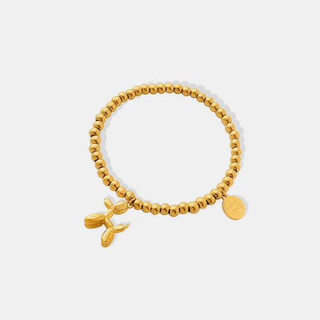 18K Gold-Plated Titanium Steel Puppy Shape Charm Bracelet - V.I.P Digital Presence