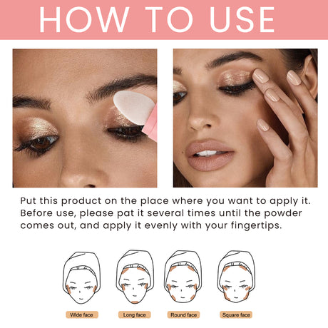 Highlighter Pat Powder, Light Highlighter Natural 3D Contoring Powder - V.I.P Digital Presence