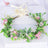 Forest style headwear with super fairy texture, simulated rose headband, flannel, rolled edges, rose green leaf garland - V.I.P Digital Presence