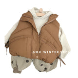 Children's standing collar cotton jacket vest winter loose vest for boys and girls camisole medium and small children's sweater - V.I.P Digital Presence