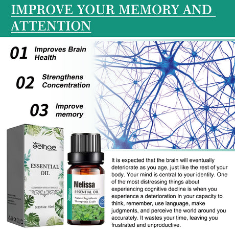 Melissa Officinalis Essential Oil, Moisturizing Massage Skin Body Care Improve Memory Melissa Officinalis Essence - V.I.P Digital Presence