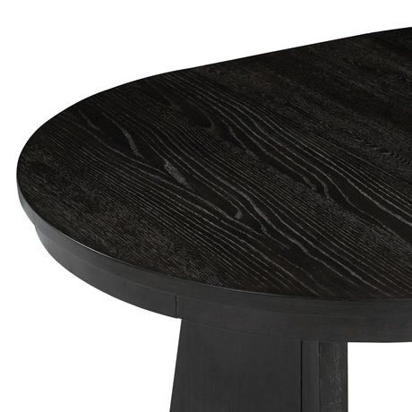 TREXM 5-piece retro functional cutlery set with 1 expandable dining table and 4 cushioned chairs with rattan backrests (espresso - V.I.P Digital Presence