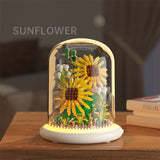 Building block flower simulation sunflower jasmine compatible with a certain high building block model toy - V.I.P Digital Presence