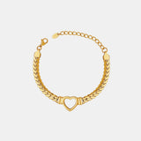 Titanium Steel Cutout Heart Bracelet - V.I.P Digital Presence