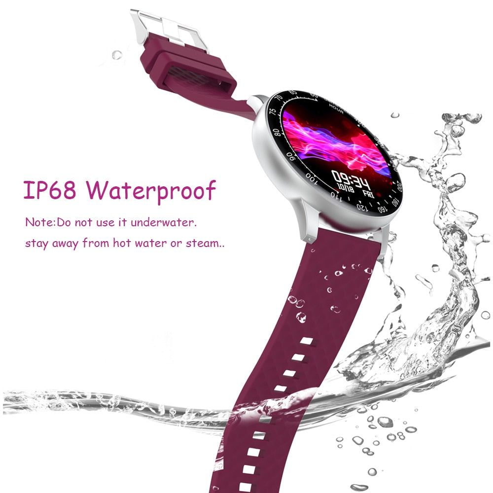 Reloj inteligente para hombres y mujeres, monitor de actividad física, monitor de ritmo cardíaco y presión arterial, reloj inteligente, dispositivos portátiles, pulsera inteligente para Android e iOS. 