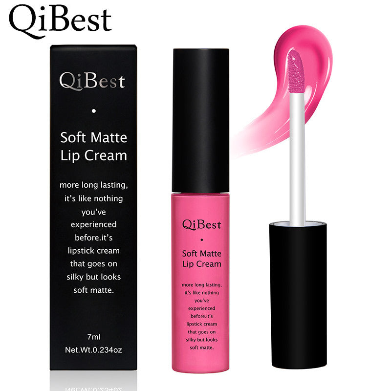 Qibest 34 Colors Matte Non-Stick Cup Does Not Fade Lip Gloss Matte Liquid Lipstick Makeup - V.I.P Digital Presence