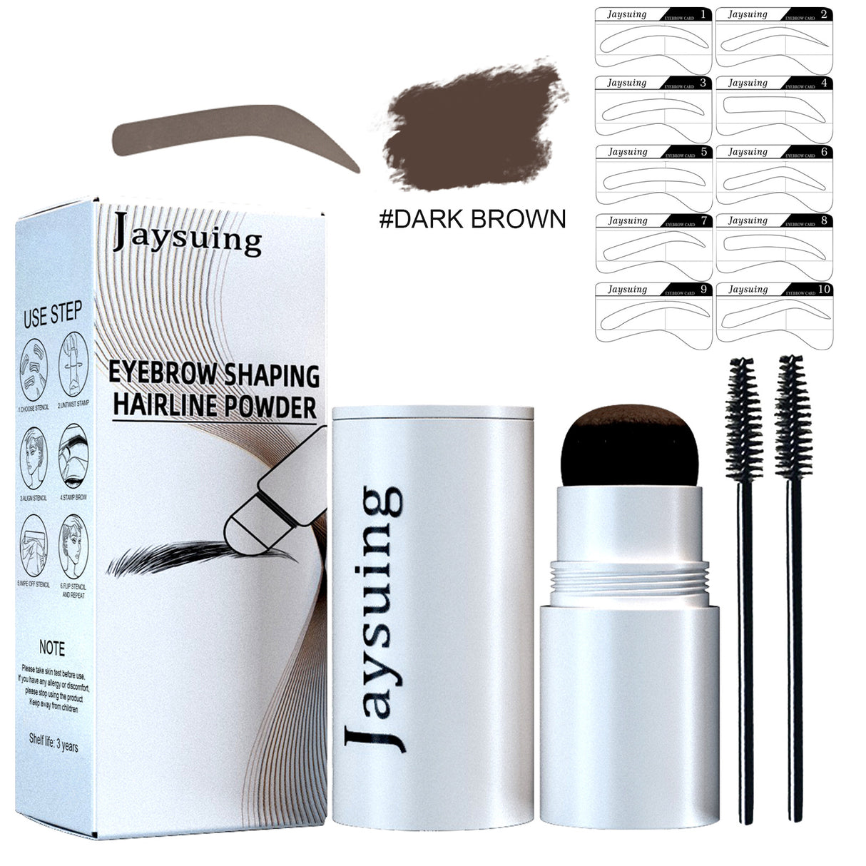 Jaysuing Eyebrow Printing Set Eyebrow Powder Hairline Retouching Eyebrow Shape Portable Hairline Eyebrow Repair Shadow Powder - V.I.P Digital Presence
