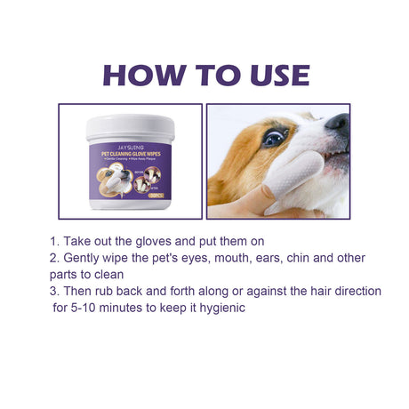 JAYSUING Pet Cleaning Glove Wipes, Pet Gum Care Gently Clean Dental Tartar Odor - V.I.P Digital Presence