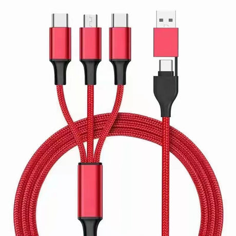 PD two to three 1.2-meter data cable TYPEC revolving three in one car phone charging cable - V.I.P Digital Presence