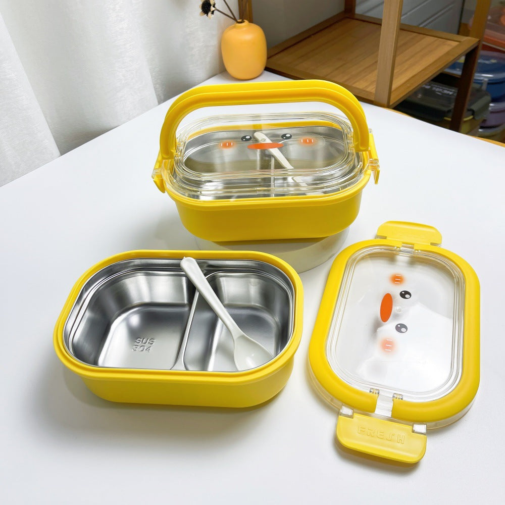 ins style high value cute large capacity compartment lunch box lunch box foldable handle lunch box - V.I.P Digital Presence